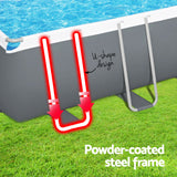 Bestway Swimming Pool 640x274x132cm Steel Frame Above Ground Pools Filter Pump Ladder 19281L - 45-Degree Angle