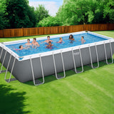 Bestway Swimming Pool 640x274x132cm Steel Frame Above Ground Pools Filter Pump Ladder 19281L - Close-Up Angle