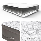 Bestway Air Mattress Queen Inflatable Bed 46cm Airbed Decorated Surface Grey - 45-Degree Angle