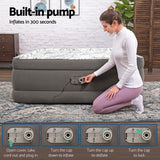 Bestway Air Mattress Queen Inflatable Bed 46cm Airbed Decorated Surface Grey - Rear View