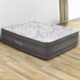 Bestway Air Mattress Queen Inflatable Bed 46cm Airbed Decorated Surface Grey - Close-Up Angle