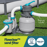 Bestway Pool Pump Sand Filter 1500GPH 5678L/H Pools Flowclear™ Filters - 45-Degree Angle
