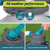 Bestway Pool Pump Sand Filter 1500GPH 5678L/H Pools Flowclear™ Filters - Low Angle