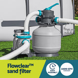 Bestway Pool Pump Sand Filter 2200GPH 8327L/H Pools Flowclear Filters - 45-Degree Angle