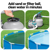 Bestway Pool Pump Sand Filter 2200GPH 8327L/H Pools Flowclear Filters - Rear View