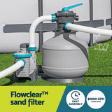 Bestway Pool Pump Sand Filter 3000GPH 11355L/H Pools Flowclear™ Filters - 45-Degree Angle