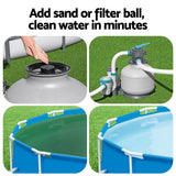 Bestway Pool Pump Sand Filter 3000GPH 11355L/H Pools Flowclear™ Filters - Rear View