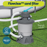 Bestway Pool Pump Sand Filter 800GPH 3028L/H Pools Flowclear Filters - 45-Degree Angle