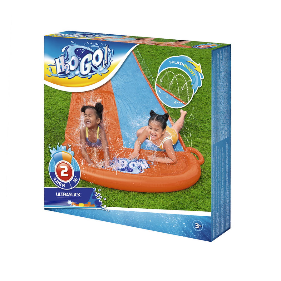 Bestway Water Slide Kids Slip 488cm Dual Slides Inflatable Splash Pad, image 3