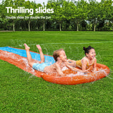 Bestway Water Slide Kids Slip 488cm Dual Slides Inflatable Splash Pad - Top-Down View