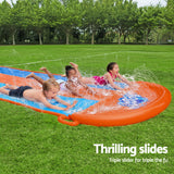 Bestway Water Slide Slip Kids 488cm Triple Slides - Top-Down View