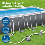 Bestway Hydrogenic 6g/h Saltwater Chlorinator System Pool Chlorine Generator - Top-Down View