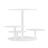 5-Star Chef Cake Stand 5 Tiers Acrylic Holder Display Round Clear Wedding Party - Side View