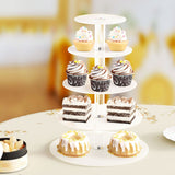 5-Star Chef Cake Stand 5 Tiers Acrylic Holder Display Round Clear Wedding Party - Close-Up Angle