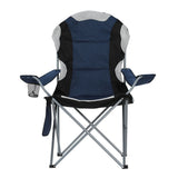 Weisshorn Camping Folding Chair Portable Outdoor Hiking Fishing Picnic Navy 2pcs - Side View