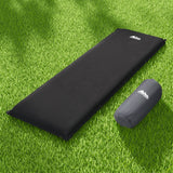 Weisshorn Self Inflating Mattress Camping Sleeping Mat Air Bed Pad Single Black - Close-Up Angle