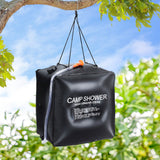 Weisshorn Camping Shower Bag 40L Black - 45-Degree Angle
