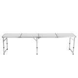 Weisshorn Folding Camping Table 240CM Portable Outdoor Picnic BBQ Aluminium Desk - Side View