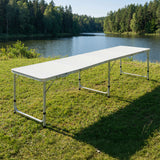 Weisshorn Folding Camping Table 240CM Portable Outdoor Picnic BBQ Aluminium Desk - Extra Image