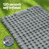 Weisshorn Self Inflating Mattress Camping Sleeping Mat Air Bed Double Pillow Bag - Top-Down View