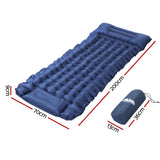Weisshorn Self Inflating Mattress Camping Sleeping Mat Air Bed Single Pillow Bag - Front View