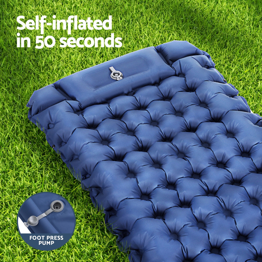 Weisshorn Self Inflating Mattress Camping Sleeping Mat Air Bed Single Pillow Bag, image 4