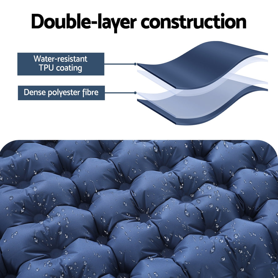 Weisshorn Self Inflating Mattress Camping Sleeping Mat Air Bed Single Pillow Bag, image 5