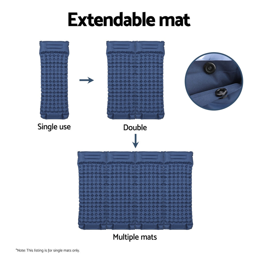 Weisshorn Self Inflating Mattress Camping Sleeping Mat Air Bed Single Pillow Bag, image 6