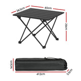 Weisshorn Folding Camping Table 40CM Roll Up Outdoor Picnic BBQ Aluminium Desk - Front View