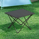 Weisshorn Folding Camping Table 40CM Roll Up Outdoor Picnic BBQ Aluminium Desk - Top-Down View