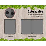 Weisshorn Double Self-Inflating Camping Mattress - Grey - Side View