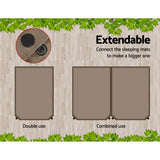 Weisshorn Self Inflating Mattress 10CM Camping Sleeping Mat Air Double Coffee - Top-Down View