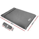 Weisshorn Self Inflating Mattress 10CM Camping Sleeping Mat Air Double Grey - Front View