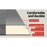 Weisshorn Self Inflating Mattress 10CM Camping Sleeping Mat Air Double Grey - Top-Down View