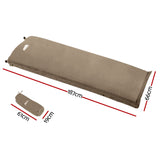 Weisshorn Self Inflating Mattress Camping Sleeping Mat Air Bed Single Coffee - Front View