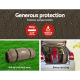 Weisshorn Self Inflating Mattress Camping Sleeping Mat Air Bed Single Coffee - Rear View
