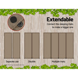 Weisshorn Self Inflating Mattress Camping Sleeping Mat Air Bed Double Set Coffee - Side View