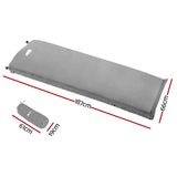 Weisshorn Self Inflating Mattress Camping Sleeping Mat Air Bed Single Grey - Front View