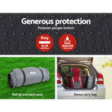 Weisshorn Self Inflating Mattress Camping Sleeping Mat Air Bed Single Grey - Rear View