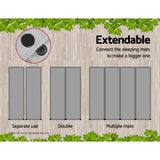 Weisshorn Self Inflating Mattress Camping Sleeping Mat Air Bed Double Set Grey - Side View