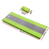Weisshorn Green Self-Inflating Camping Sleeping Mat - Single Air Bed Pad - Front View