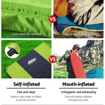 Weisshorn Self Inflating Mattress Camping Sleeping Mat Air Bed Pad Double Green, image 4