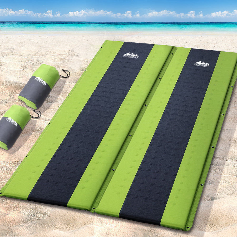 Weisshorn Self Inflating Mattress Camping Sleeping Mat Air Bed Pad Double Green, image 7
