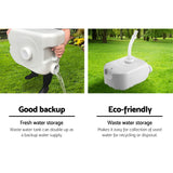 Weisshorn Camping Basin Portable Hand Wash Sink Stand 43L Capacity - 45-Degree Angle