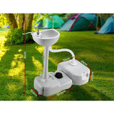 Weisshorn Camping Basin Portable Hand Wash Sink Stand 43L Capacity - Rear View