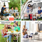 Weisshorn Folding Camping Table 60CM Adjustable Portable Outdoor Picnic Desk, Portable