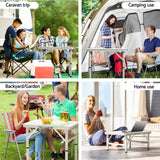 Weisshorn Folding Camping Table 60CM Adjustable Portable Outdoor Picnic Desk - Top-Down View