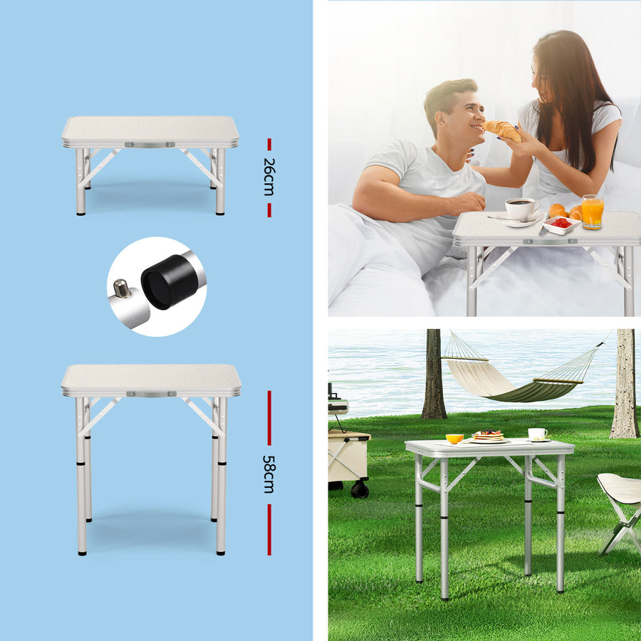 Weisshorn Folding Camping Table 60CM Adjustable Portable Outdoor Picnic Desk, image 8