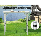 Weisshorn Folding Camping Table 90CM Adjustable Portable Outdoor Picnic Desk - 45-Degree Angle