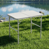 Weisshorn Folding Camping Table 90CM Adjustable Portable Outdoor Picnic Desk - Low Angle